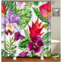 Drop Shipping Polyester Shower Curtains Latest Design Printed Wholesale Custom Classical Wood Grain 3D Printed Shower Curtain