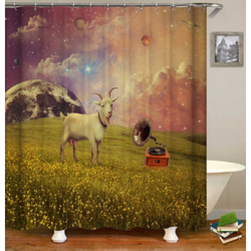 Drop Shipping Polyester Shower Curtains Latest Design Printed Wholesale Custom Classical Wood Grain 3D Printed Shower Curtain