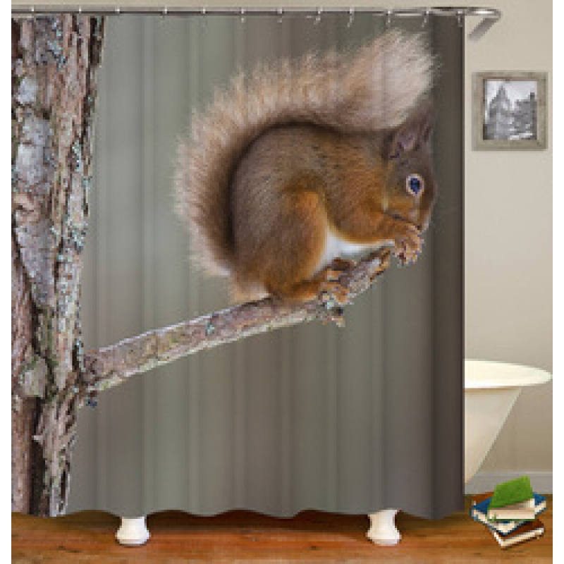Drop Shipping Polyester Shower Curtains Latest Design Printed Wholesale Custom Classical Wood Grain 3D Printed Shower Curtain