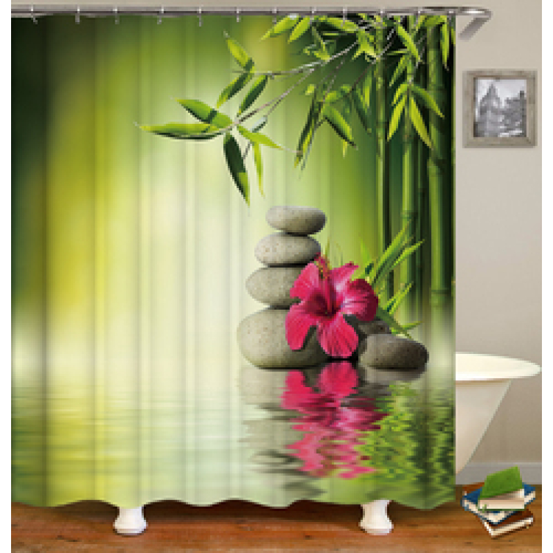 Drop Shipping Polyester Shower Curtains Latest Design Printed Wholesale Custom Classical Wood Grain 3D Printed Shower Curtain