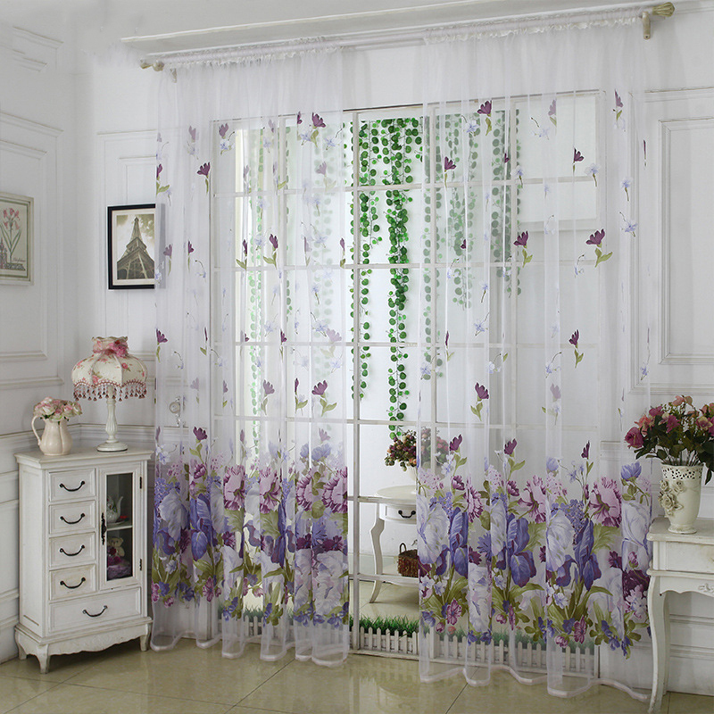 Luxury Peony Flower Curtains for Bedroom Living Room for Kitchen Door Window Treatments Ready Made/