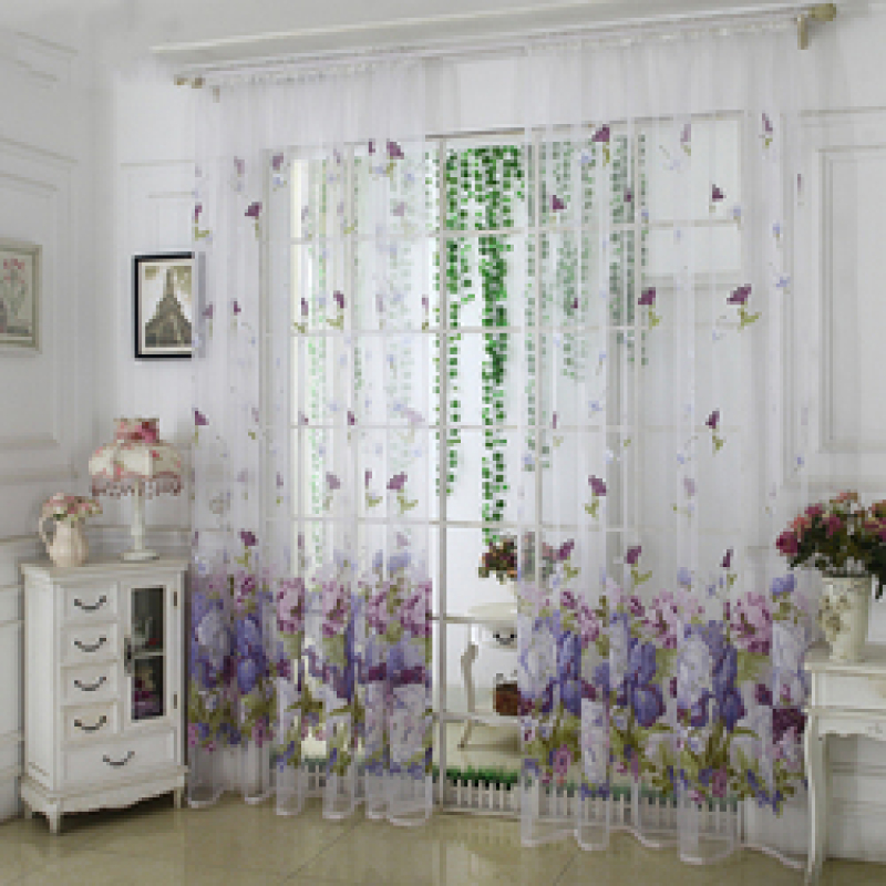 Luxury Peony Flower Curtains for Bedroom Living Room for Kitchen Door Window Treatments Ready Made/