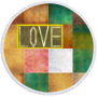 Love is Love Round Beach Towel, Custom Rainbow Microfiber Beach Towels#