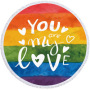 Love is Love Round Beach Towel, Custom Rainbow Microfiber Beach Towels#