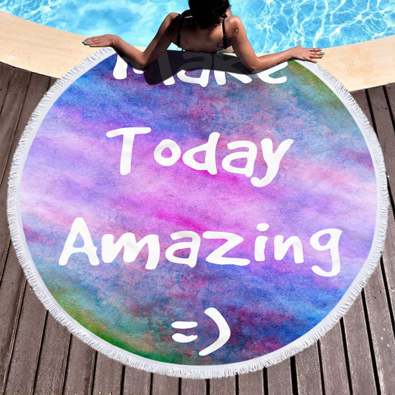 Love is Love Round Beach Towel, Custom Rainbow Microfiber Beach Towels#