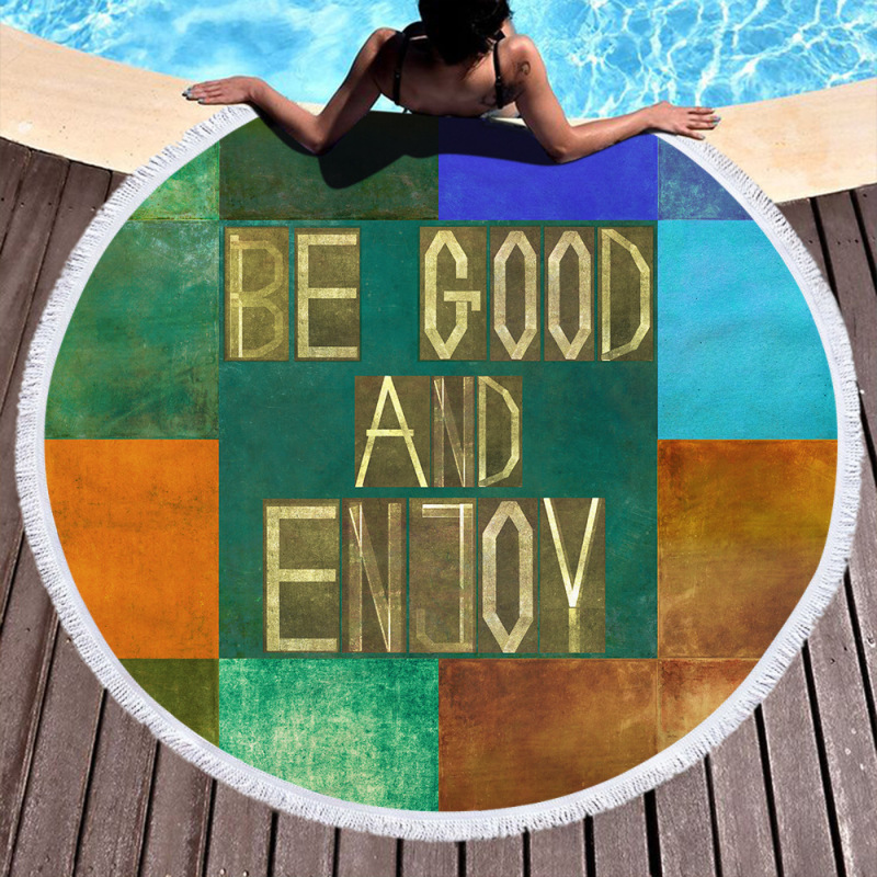 Love is Love Round Beach Towel, Custom Rainbow Microfiber Beach Towels#