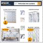 Internet celebrity hot products Small gray branch printing curtain set,Foil gold white tree print translucent curtain/