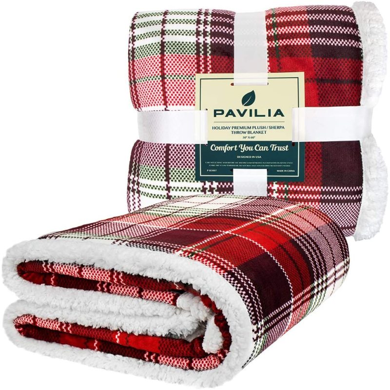 2021 hot sale Cashmere Blankets Cozy Double Lightweight Blanket, Velvet Travel Plaids Christmas Gift#