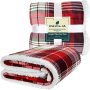 2021 hot sale Cashmere Blankets Cozy Double Lightweight Blanket, Velvet Travel Plaids Christmas Gift#