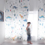 Amazon top seller 2019 fire retardant child curtains fabric, breathable blackout curtain for kids bedroom