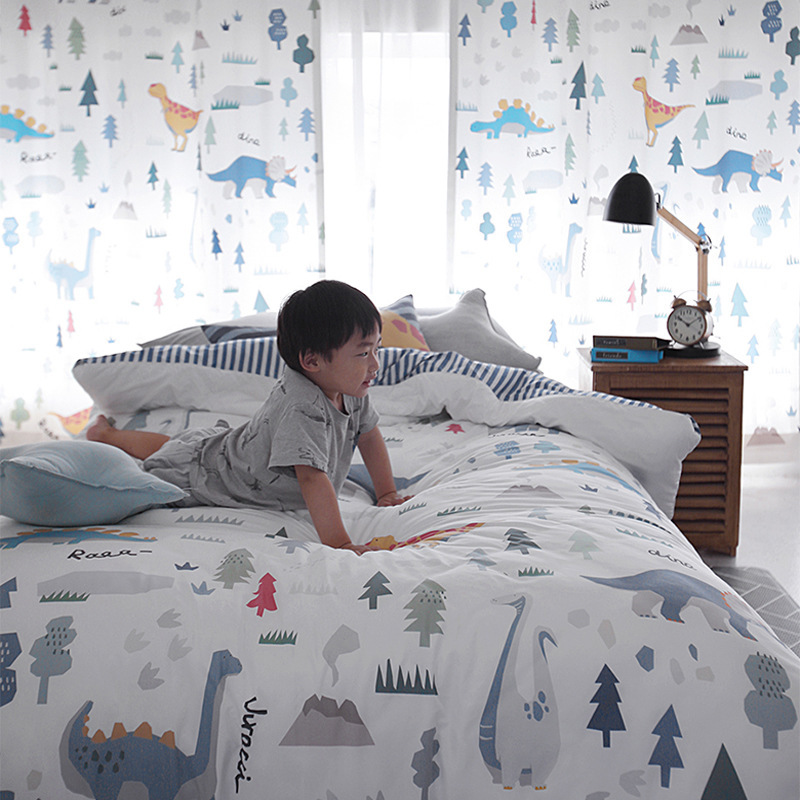 Amazon top seller 2019 fire retardant child curtains fabric, breathable blackout curtain for kids bedroom