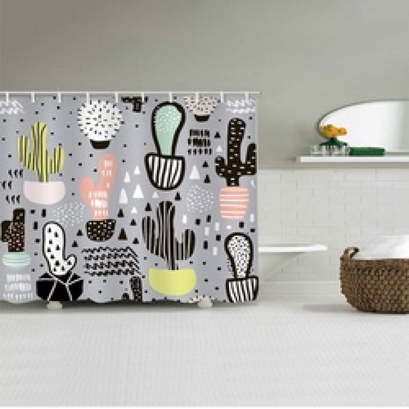 Drop shipping Custom Printed  Design Polyester shower curtain,Amazon Top Seller 2021 3D Custom Print Waterproof shower curtain