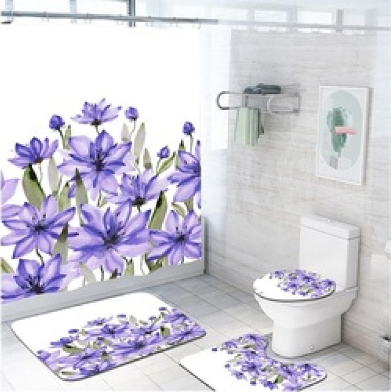 Drop shipping Custom Printed  Design Polyester shower curtain,Amazon Top Seller 2021 3D Custom Print Waterproof shower curtain