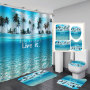 Drop shipping Custom Printed  Design Polyester shower curtain,Amazon Top Seller 2021 3D Custom Print Waterproof shower curtain