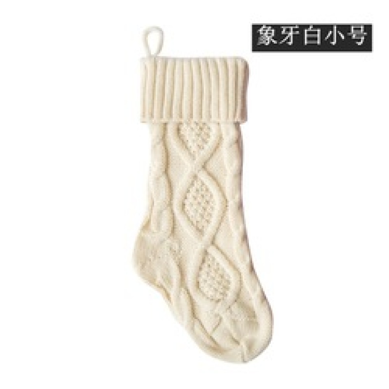 Large 46CM knitted wool home wall decoration candy bag sock set diamond gift bag sock hanging ornament Christmas sock set