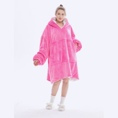 Winter Fleece Blanket With Sleeves Weighted Child And Adult Fleece Blanket Hoodie Pocket Soft Warm Blankets(dropshipping link)