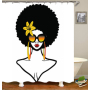 New Design Shower Curtain, Black Woman Bath Curtain/