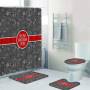 Home Decor Printed Shower Curtain 3D, Hot Bathroom Set Christmas Shower Curtain Set#