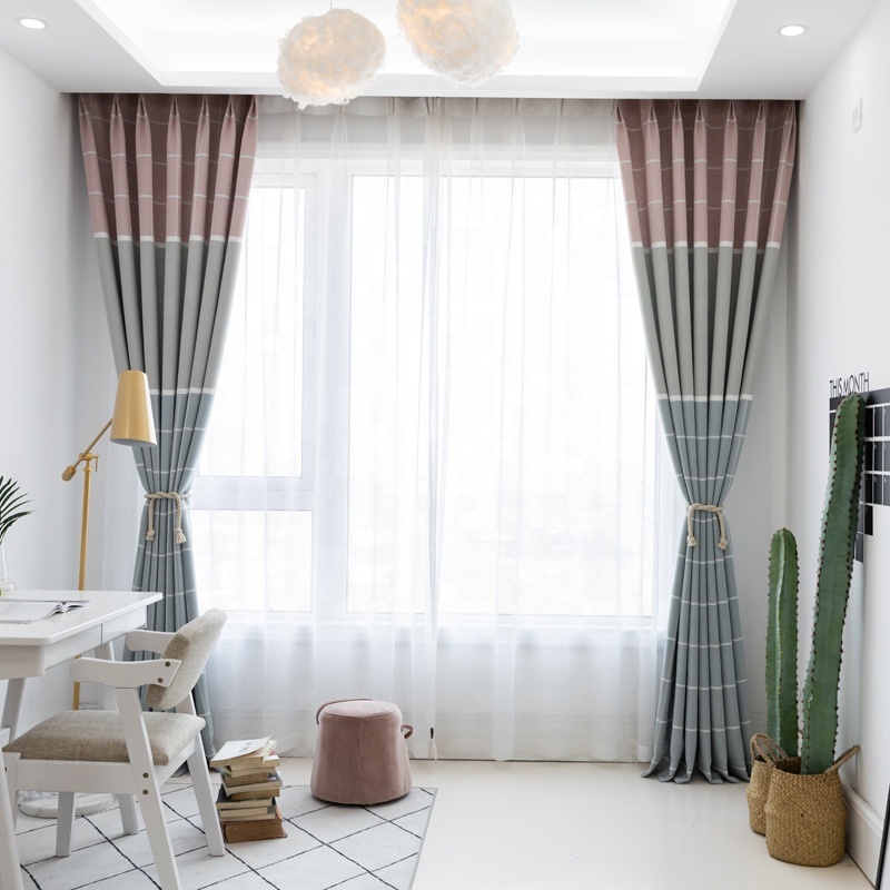 2019 high quality latest fashion designs ready made homes 100%polyester jacquard curtain fabric/