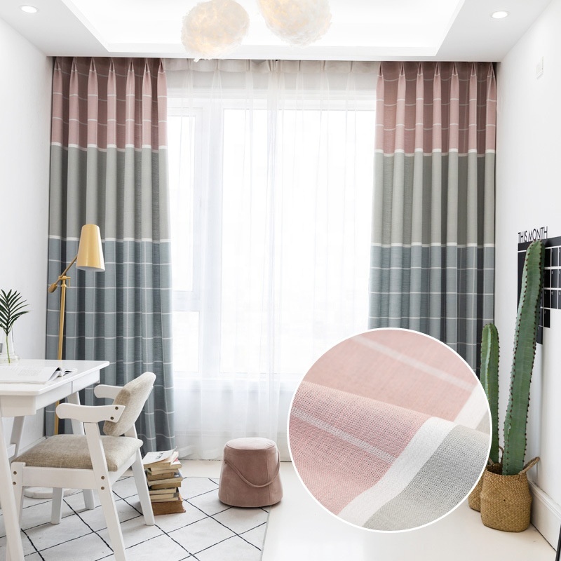 2019 high quality latest fashion designs ready made homes 100%polyester jacquard curtain fabric/