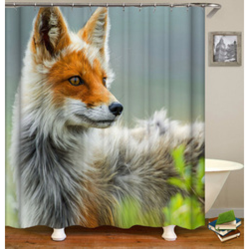 Hot Sales Amazon Choose Antimicrobic Animal Pattern Digital Print Shower curtain Polyester Waterproof Shower Curtain