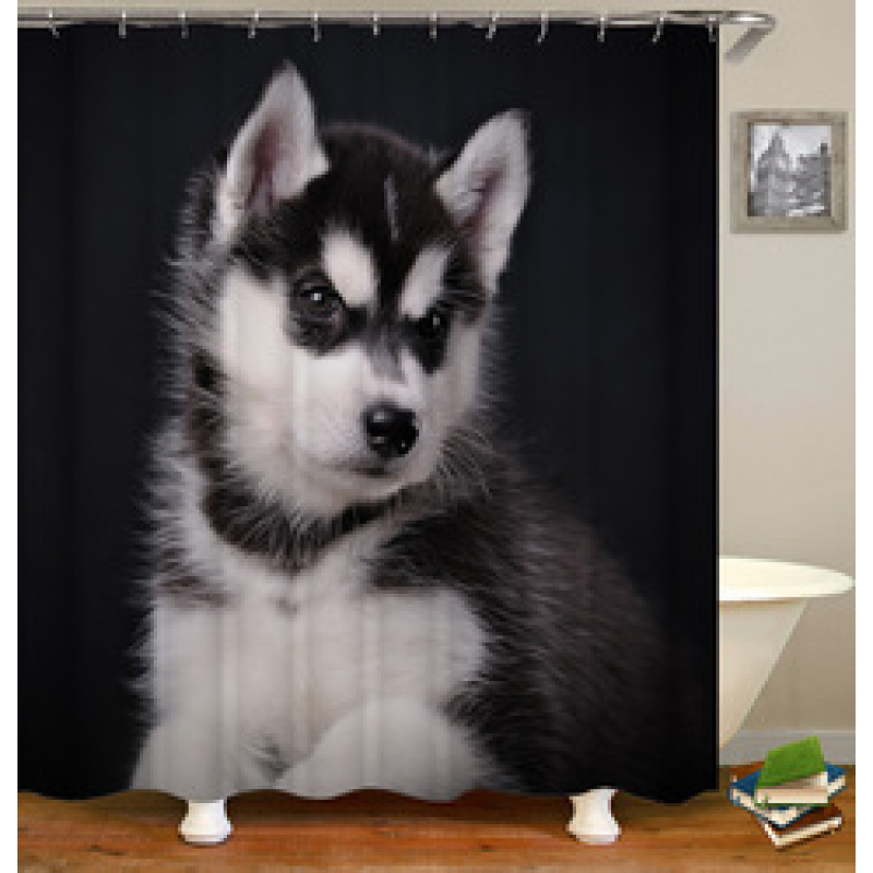 Hot Sales Amazon Choose Antimicrobic Animal Pattern Digital Print Shower curtain Polyester Waterproof Shower Curtain