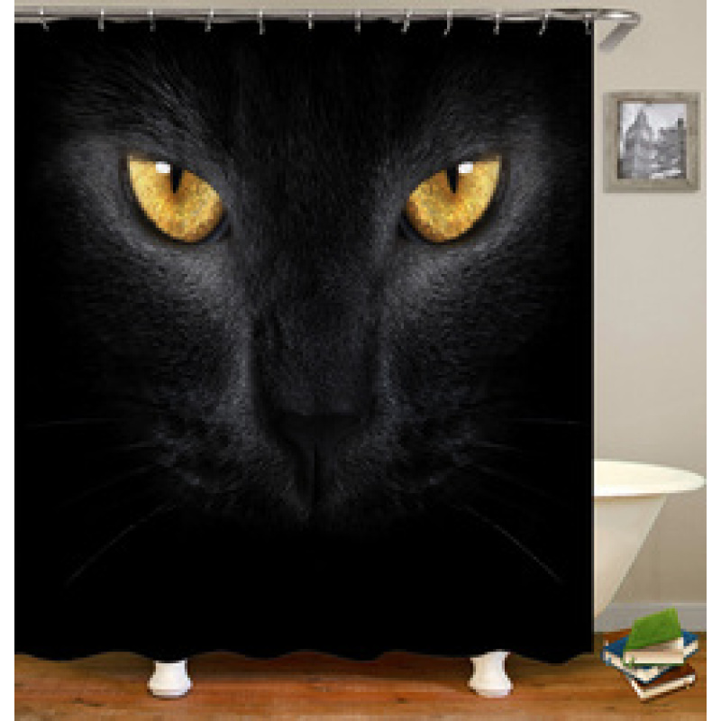 Hot Sales Amazon Choose Antimicrobic Animal Pattern Digital Print Shower curtain Polyester Waterproof Shower Curtain