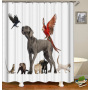 Hot Sales Amazon Choose Antimicrobic Animal Pattern Digital Print Shower curtain Polyester Waterproof Shower Curtain