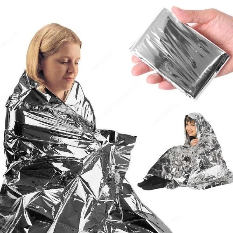 Folding Emergency Blanket Silver Emergency Survival Rescue Shelter Outdoor Camping Keep Warm Blankets