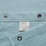 Fog Blue Waffle Weave Hotel Luxury Spa Bathroom 72x72 Inches Polyester Shower Curtain, 230gsm Heavy Duty Fabric Shower Curtain/