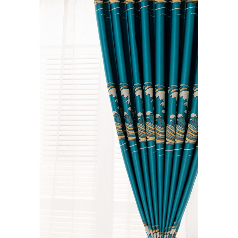 Spot wholesale Customized Jacquard Modern Blackout Window Curtain for Living Room Shading Curtain#