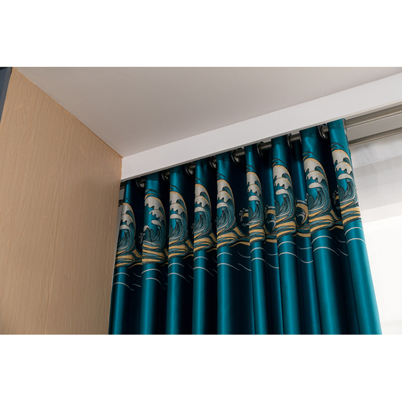 Spot wholesale Customized Jacquard Modern Blackout Window Curtain for Living Room Shading Curtain#