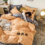 Home Bedding Set 100% Cotton Luxury, 4 Pcs Embroidery Comforter Set Bedding/
