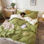 Home Bedding Set 100% Cotton Luxury, 4 Pcs Embroidery Comforter Set Bedding/