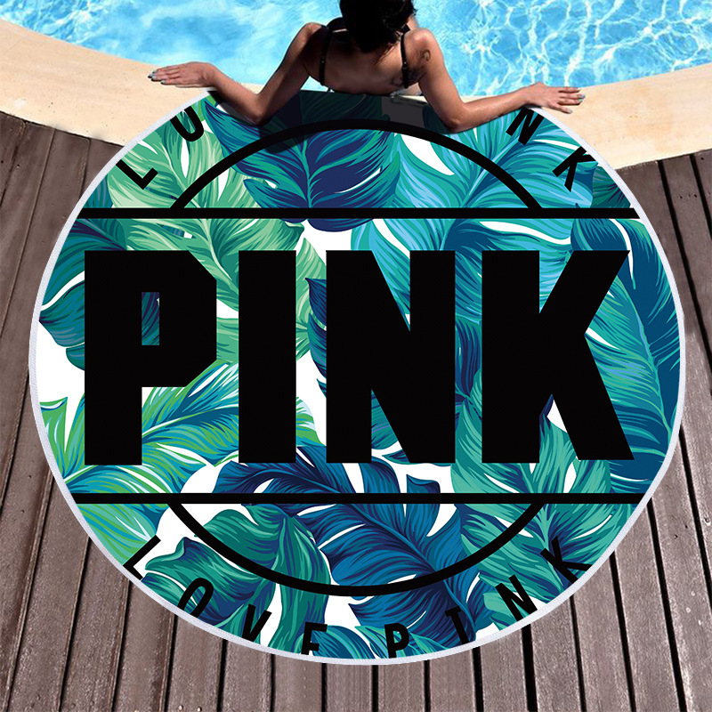 2022 High End Large Round Beach Towel, Custom Microfiber Beach Towels with Tassel#