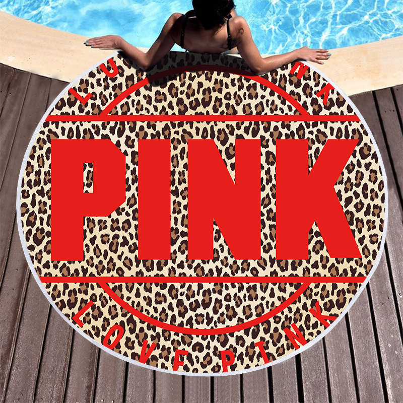 2022 High End Large Round Beach Towel, Custom Microfiber Beach Towels with Tassel#