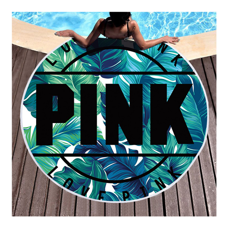 2022 High End Large Round Beach Towel, Custom Microfiber Beach Towels with Tassel#