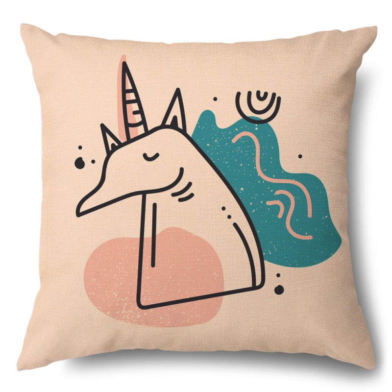 Best Selling Geometric Abstract Line Human Face Bed Fabric Painting Designs Cushion Cover, Outdoor Furniture Sofa Cushion Cover/