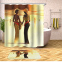 Decorativas African American Women 3D Shower Curtain Set Branded Waterproof Shower Curtain With Bath Mat