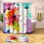 Decorativas African American Women 3D Shower Curtain Set Branded Waterproof Shower Curtain With Bath Mat