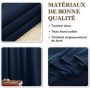 Wholesale Cheap 3 Pieces Set Geometric navy blue  Kitchen Curtain Polyester Rod Pocket Curtain With Valance Designs