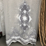 free sample 100% Polyester curtains with attached valance indian silk embroidery curtains