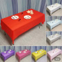 Wholesale Rectangular Disposable Party PEVA Waterproof Plastic Birthday Dessert Solid Color textile Tablecloth For Kitchen