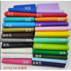 Wholesale Rectangular Disposable Party PEVA Waterproof Plastic Birthday Dessert Solid Color textile Tablecloth For Kitchen