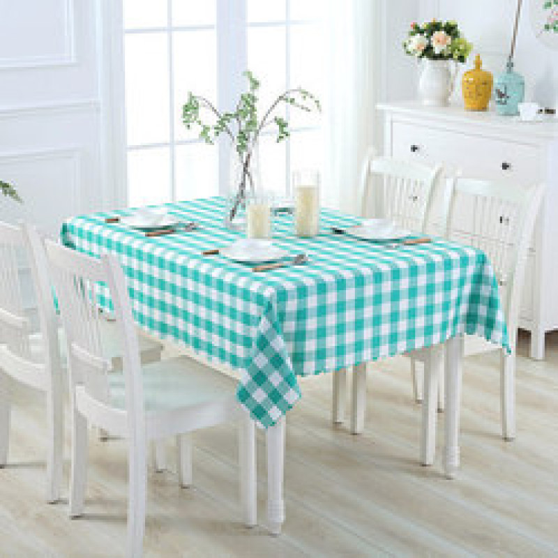China  Plaid Round Polyester Table Cover Waterproof Iolproof Coffee Table Cloth table linens party tablecloths wedding