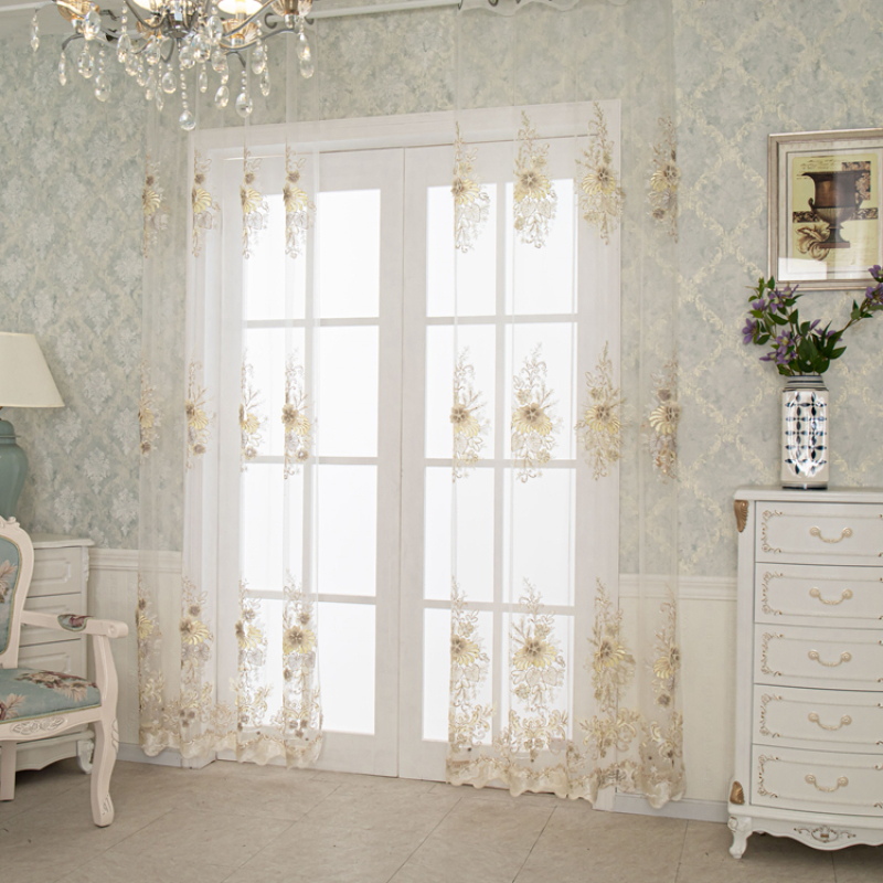 Europa turkish curtain, Contener home embroid sheer modele de rideaux salon/