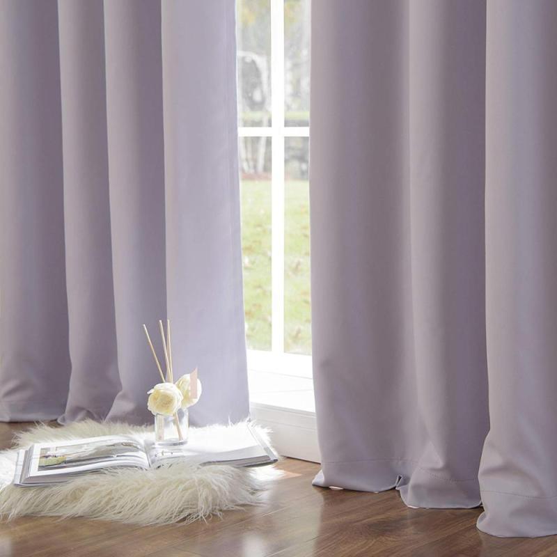Cheap custom lilac home decor hanging elegant curtains for the living room
