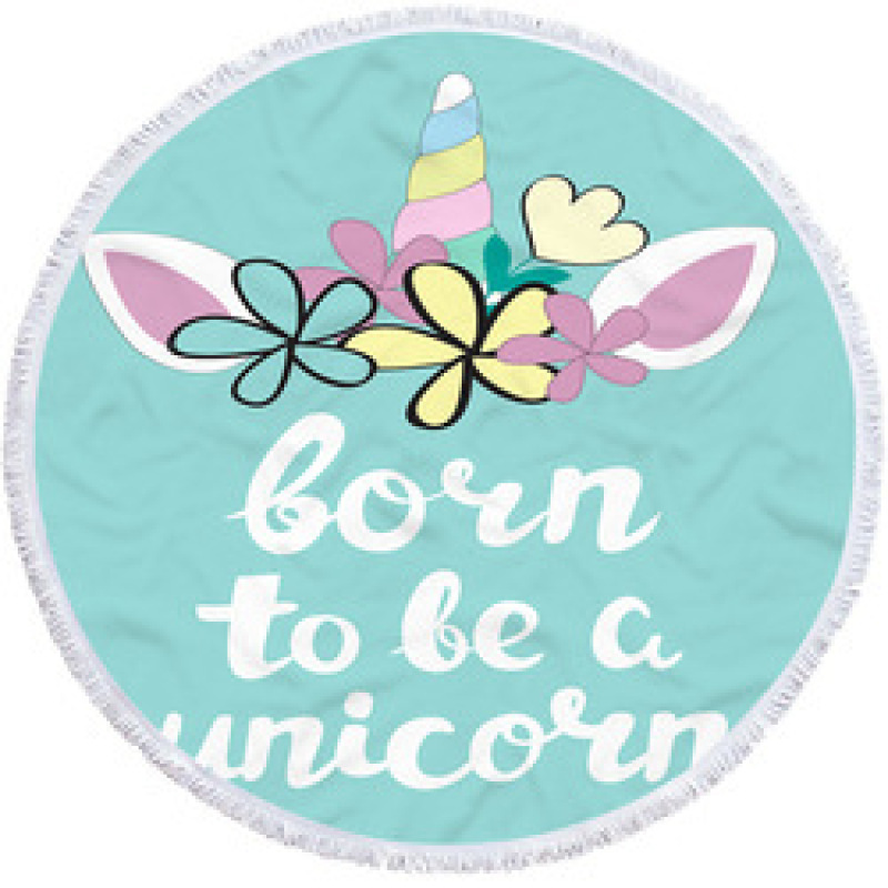 New Unicorn Print Round Beach Towel, Custom Microfiber Beach Towels for Kids#