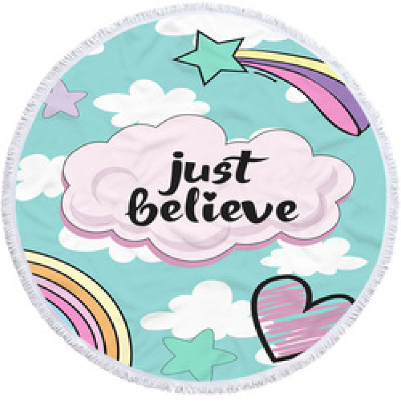 New Unicorn Print Round Beach Towel, Custom Microfiber Beach Towels for Kids#