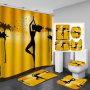2020 Unique Style African Exotic Women Waterproof Shower Curtains Set, Wholesale Mildewproof Shower Curtain Set/